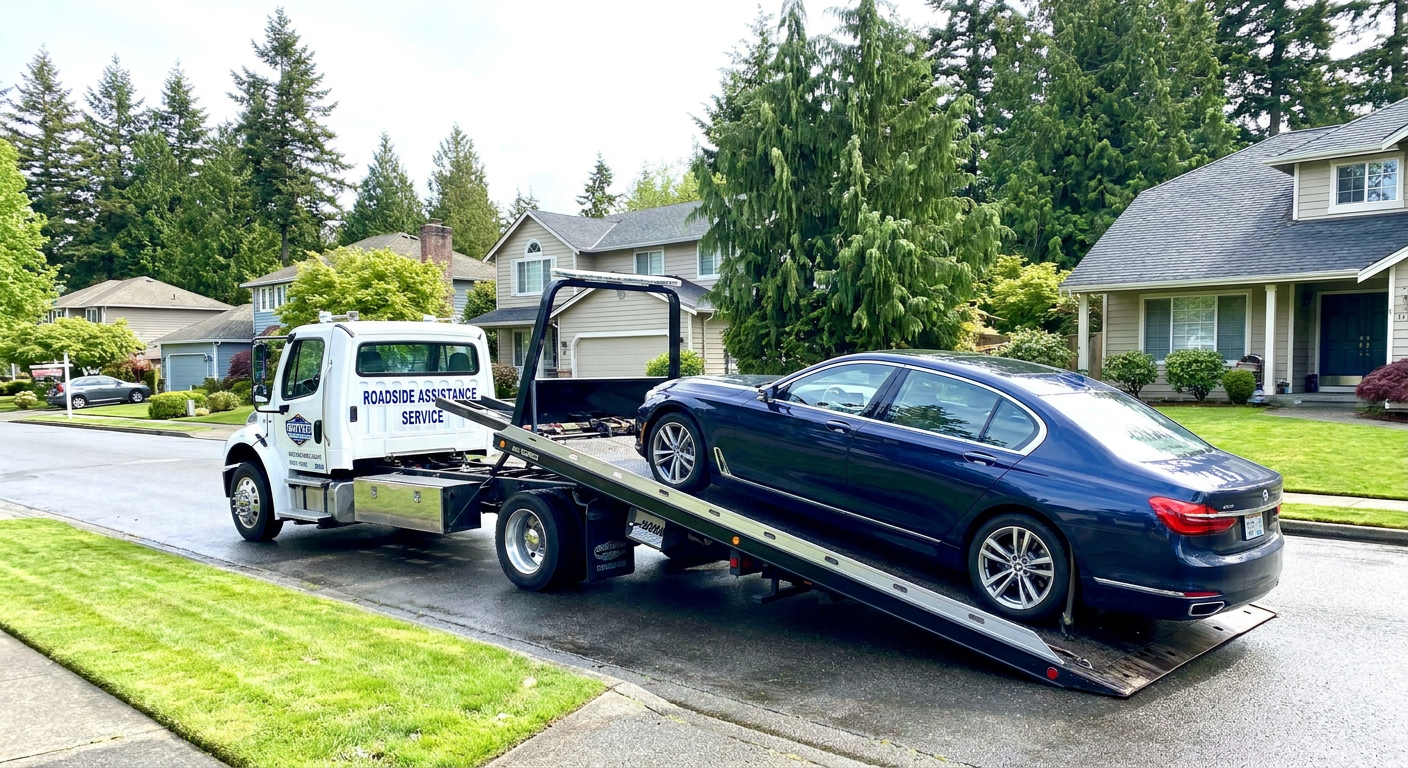 Flatbed consensual towing service Puyallup WA